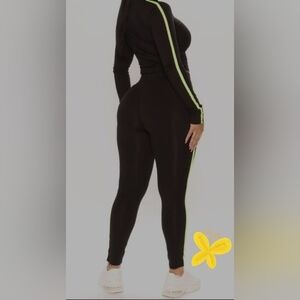 Stylish Black and Green Women's Jumpsuit
